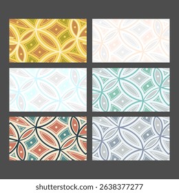 Mid-Century Modern Geometric Leaf Patterns