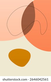 Mid-century Modern Minimalist Printable Wall Art. Colorful Mid-Century Art Print