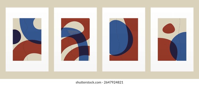 Mid-century Modern Minimalist Printable Wall Art. Colorful Mid-Century Art Print