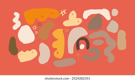  mid-century modern organic vector set