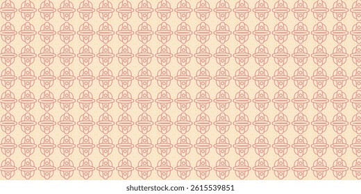 Mid-Century Modern Seamless UFO Pattern with Dotted Background
