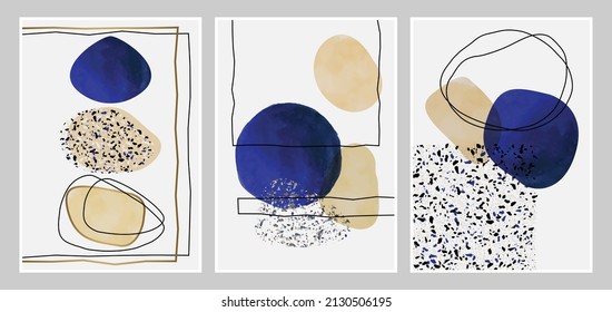 Mid-Century Modern Style Artwork or Digital Geometric Painting