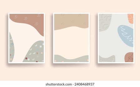 mid-century modern vector template set  