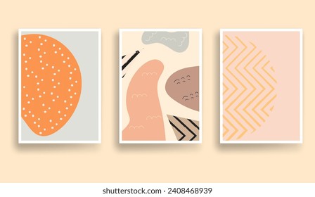 mid-century modern vector template set  