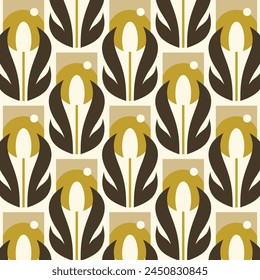 diseño de patrones de tulipanes de mediados de siglo, Fondo de pantalla y texturas