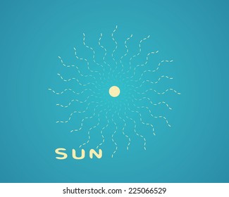 the midday sun background. vector eps8