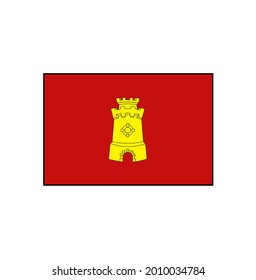 Middelburg capital city flag rectangle vector flag in Zeeland province Netherlands