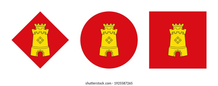 conjunto de iconos de la bandera de middelburg, aislado en fondo blanco
