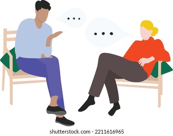 Middle Age Couple Discussing In Living Room 