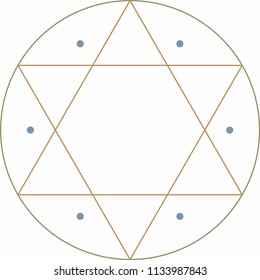 Middle age islamic sign with middle age color schema