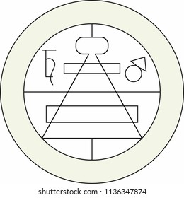 Middle age line based sign logo design