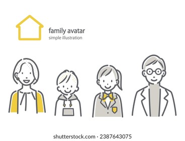 middle aged couple and children