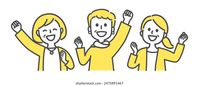 middle aged people with joy