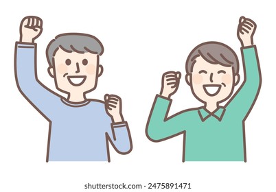 middle aged people with joy