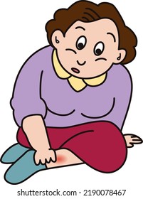middle aged woman with painful feet