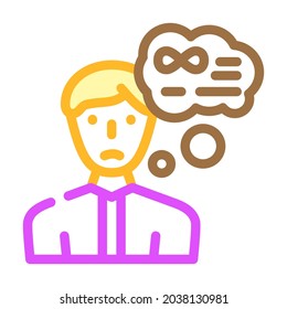 middle ages crisis man color icon vector. middle ages crisis man sign. isolated symbol illustration