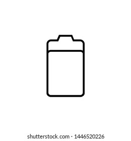Middle battery vector border icon. This icon use for admin panels, website, interfaces, mobile apps