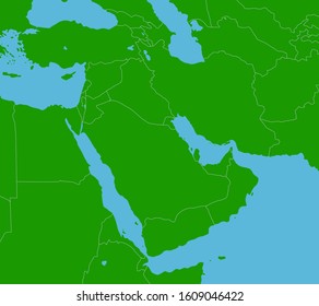 Middle east , Arabian countries map / No text
