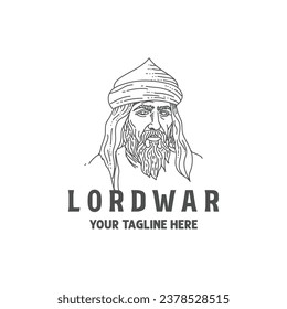 Middle East or Arabian Strong Brave Knight Lord War King Hero with Turban Illustration Vector