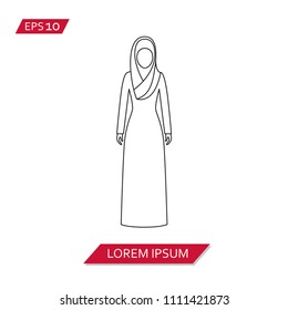 middle east clothes vector icon symbol