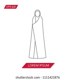 middle east clothes vector icon symbol