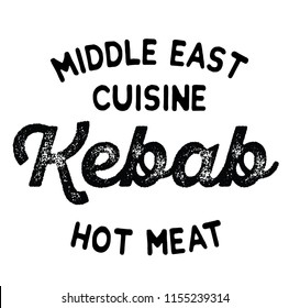 middle east cuisine kebab label