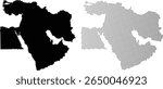 middle east dot halftone vector design with white background