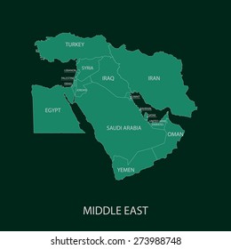 Middle East Map svg