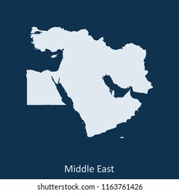 Middle East map vector