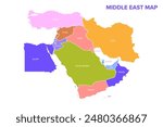 MIDDLE EAST MAP VECTOR FREE