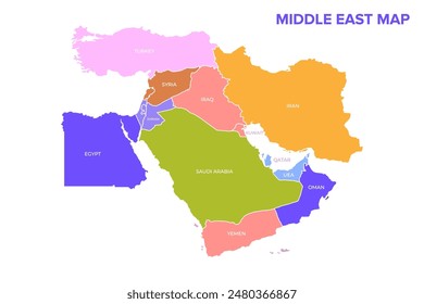 MIDDLE EAST MAP VECTOR FREE