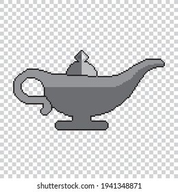 middle east pixel art teapot with png format background