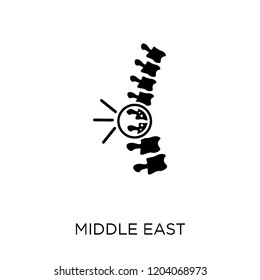 Middle East Respiratory Syndrome (MERS) icon. Middle East Respiratory Syndrome (MERS) symbol design from Diseases collection. Simple element vector illustration on white background.