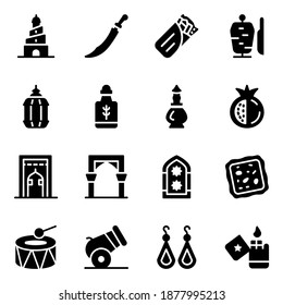 
Middle East Traditions Solid Icons Pack