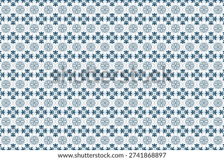 Middle Eastern or Arabic themed floral and vine background pattern in blue arabic, suitable for fabric design, carpet, wallpaper, backdrop, greeting card, advertising background