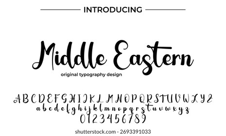 Middle Eastern - Elegant Script Font for Smooth Handwritten Design and Creative Typography