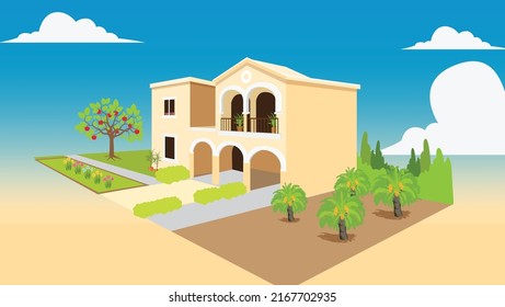 Middle Eastern House Perspective View_side new