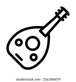 middle eastern music line icon vector. middle eastern music sign. isolated contour symbol black illustration