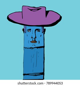 Middle finger in a cowboy hat