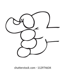 Middle finger doodle