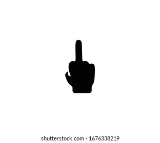 Middle Finger Emoji Vector Isolated Icon Illustration. Middle Finger Emoticon