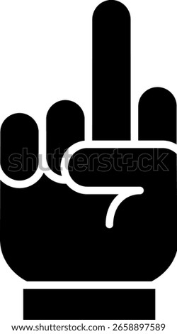 Middle Finger Gesture - Offensive Hand Sign