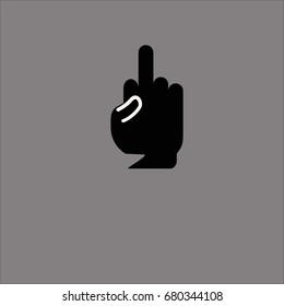 middle finger icon flat design
