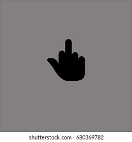 middle finger icon flat design