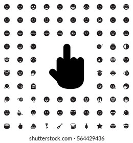 Middle Finger Icon Illustration Isolated Vector Sign Symbol