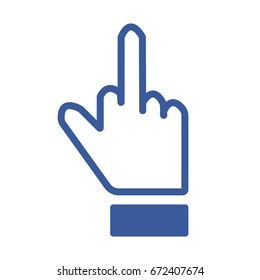 middle finger icon. unlike icon
