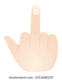 Middle finger icon. vector illustration