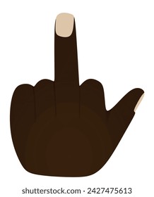 Mittelfinger-Symbol. Vektor-Illustration