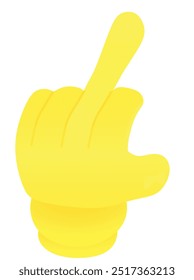 Mittelfinger-Symbol. Vektorgrafik