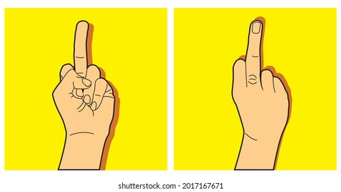 Ilustración del vector del símbolo del dedo medio